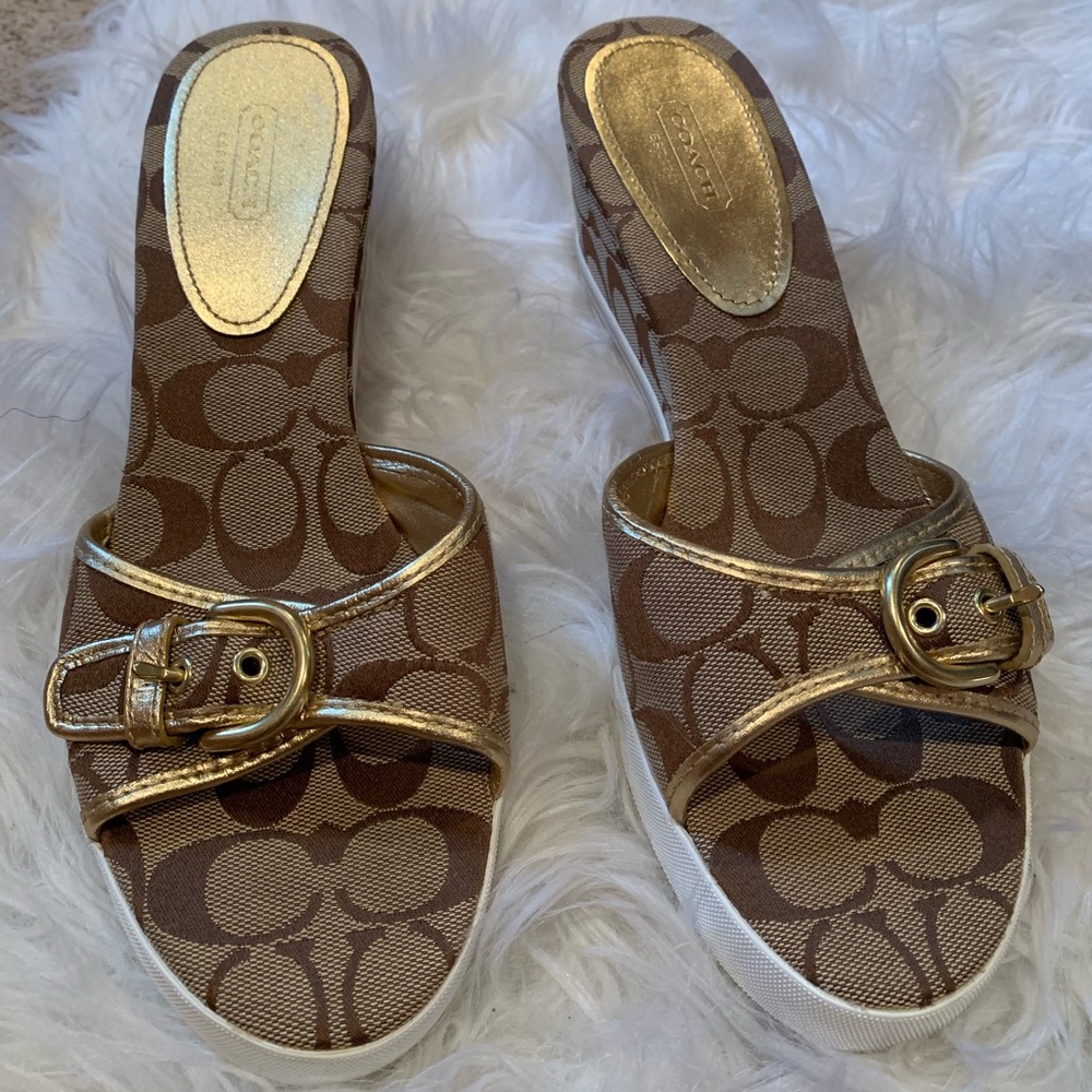 Coach signature wedge sandal